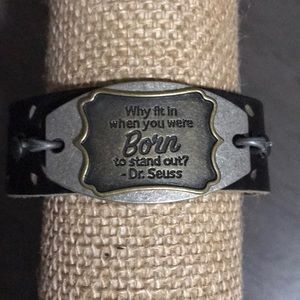 leather adjustable cuff bracelet